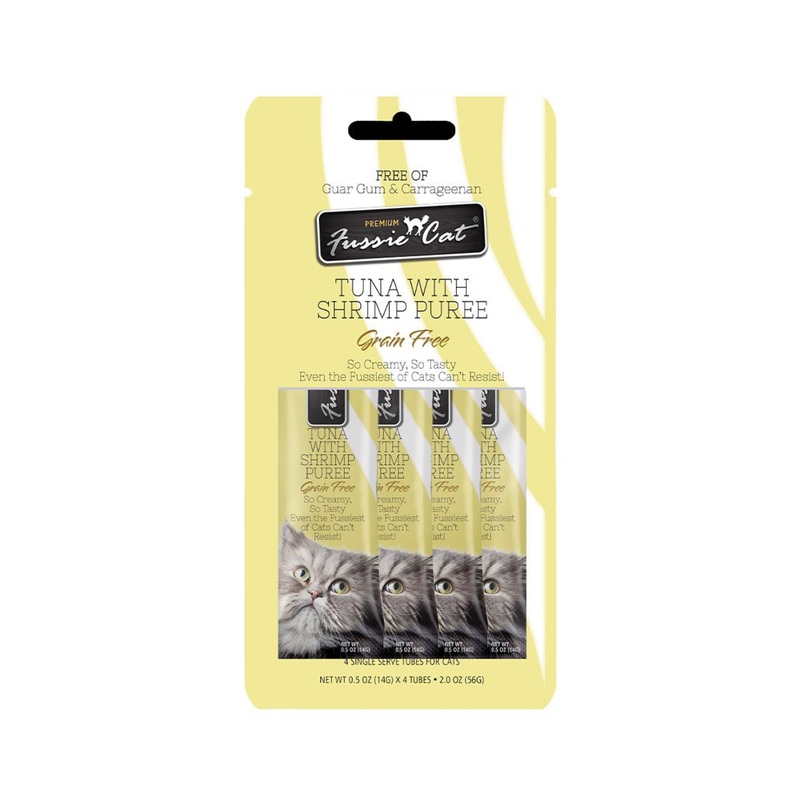 Fussie Cat Tuna with Shrimp Pure Tubes (4pk)