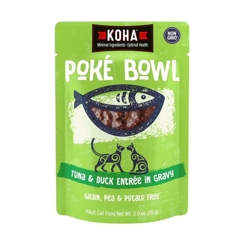 KOHA Poke Bowl Tuna & Duck Entree Cat Food Pouch