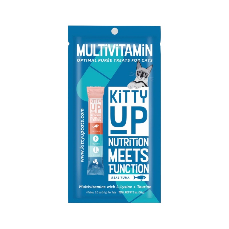 Kitty Up Lickable Puree Supplement Treats - MultiVitamin, L-Lysine & Taurine in Tuna 2oz