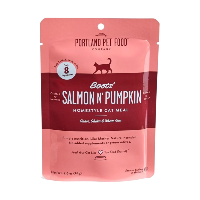 Portland Pet Boots' Salmon & Pumpkin Cat Meal Pouch 2.6oz