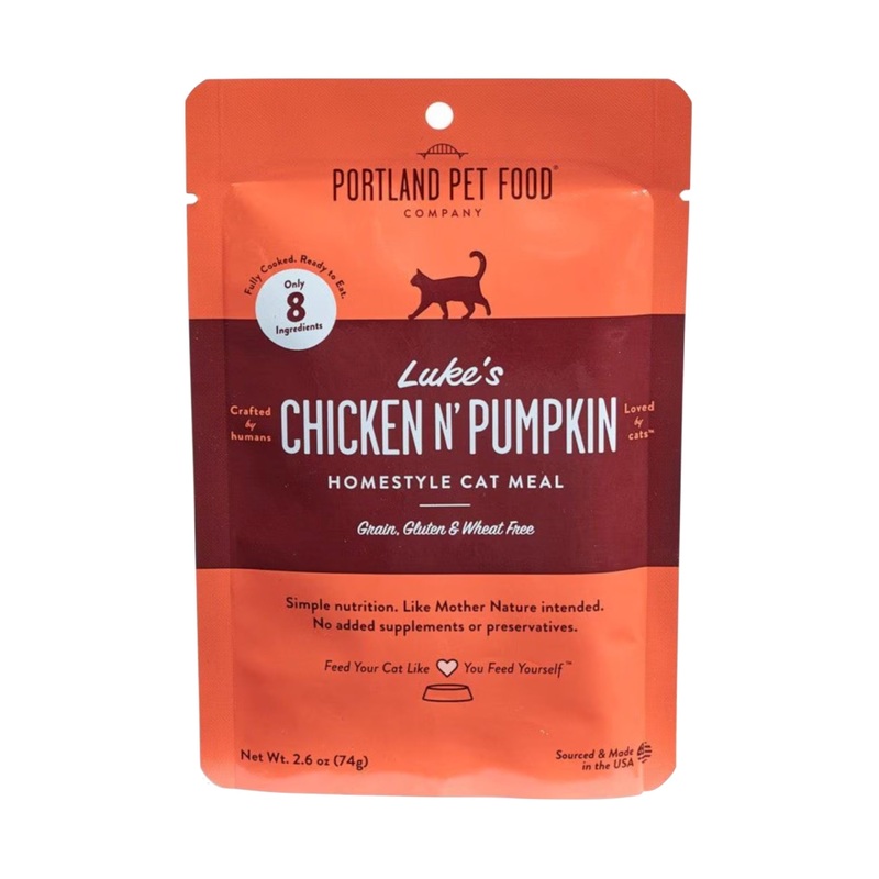 Portland Pet Luke's Chicken & Pumpkin Cat Meal Pouch 2.6oz