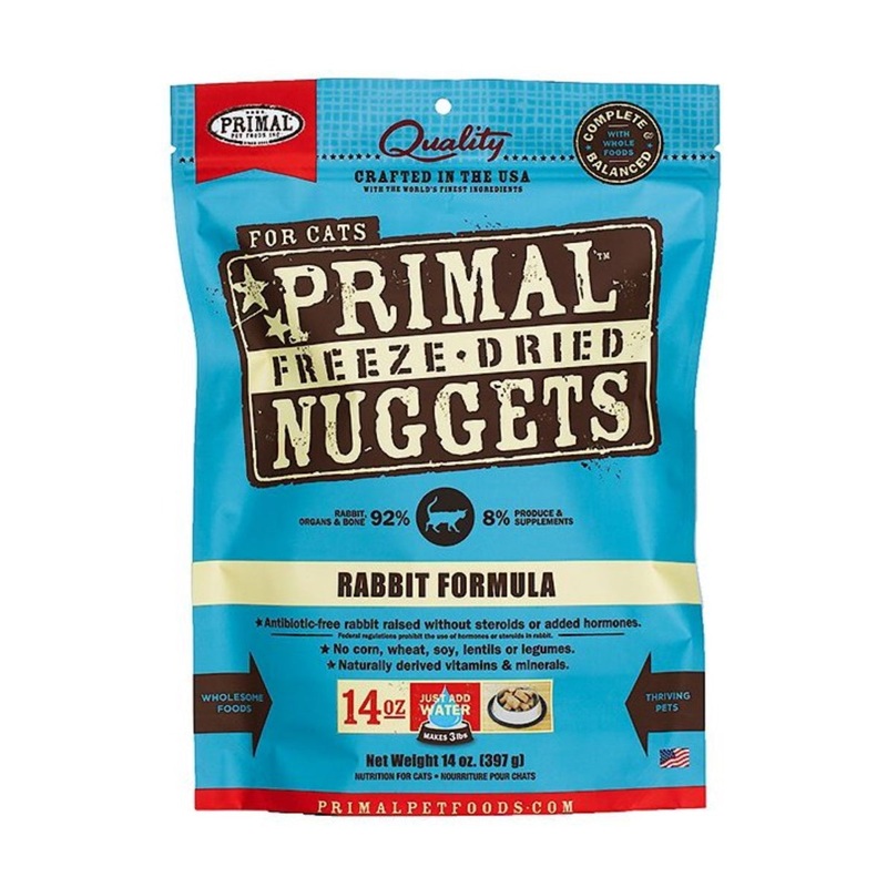 Primal Freeze-Dried Rabbit Cat Food 14oz