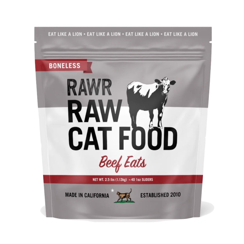 RAWR Raw Cat Food Sliders Boneless Beef 2.5lb