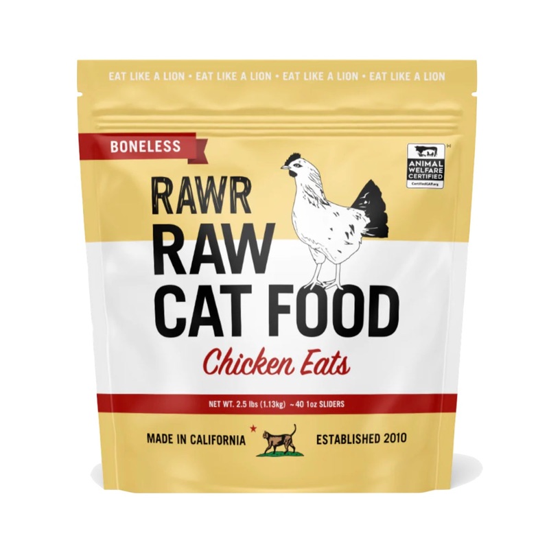 RAWR Raw Cat Food Sliders Boneless Chicken 2.5lb