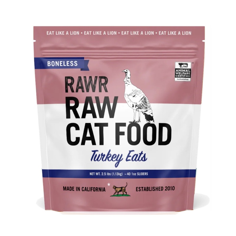 RAWR Raw Cat Food Sliders Boneless Turkey 2.5lb