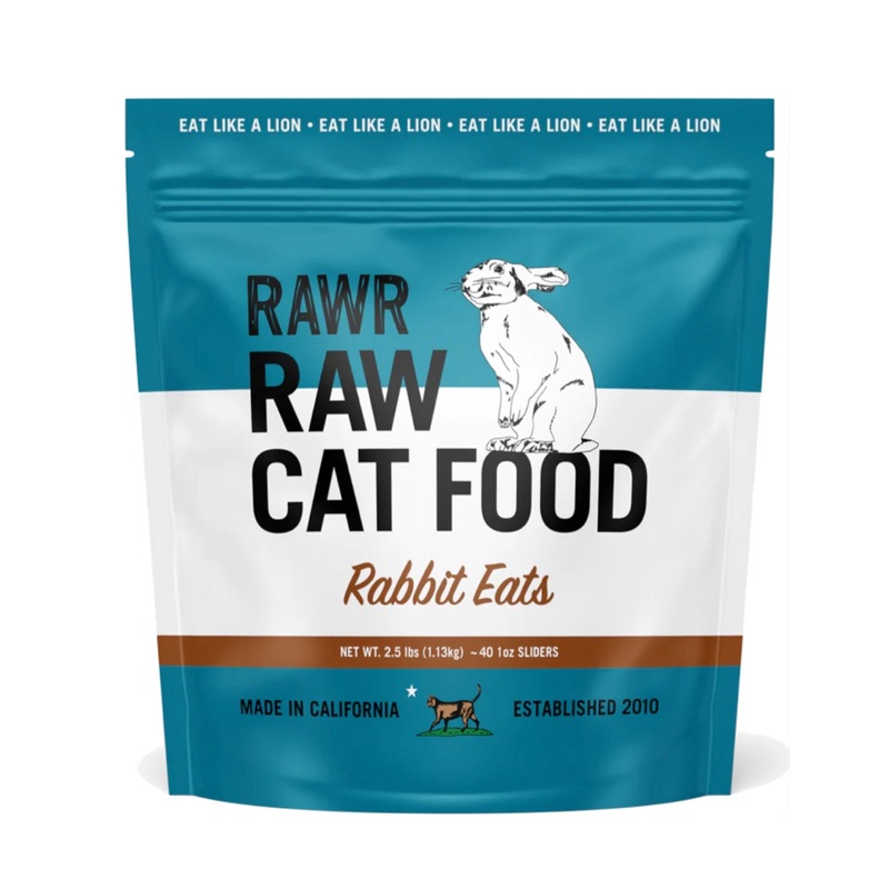 RAWR Raw Cat Food Sliders Rabbit 2.5lb