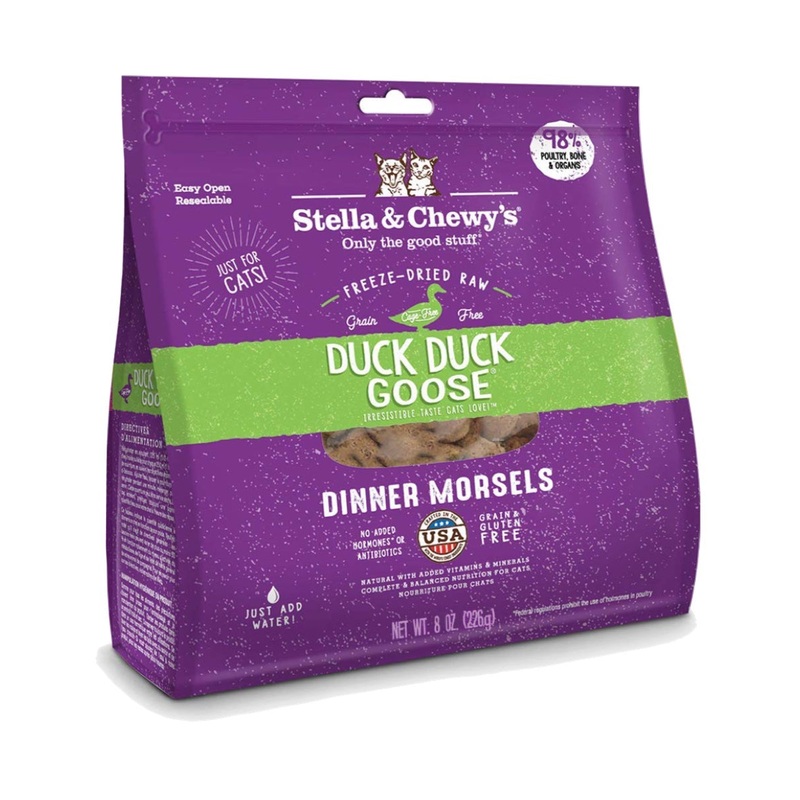 Stella & Chewy's Cat Duck Duck Goose Freeze-Dried Raw Dinner Morsels