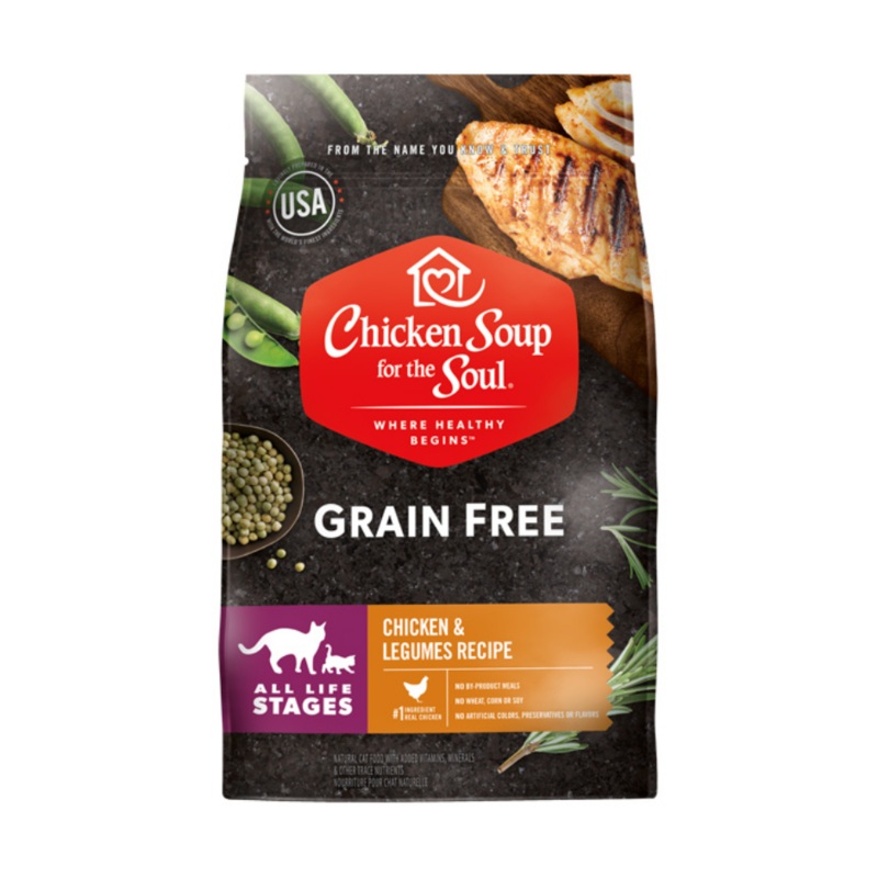Chicken Soup for the Soul - All Cat Breeds, All Life Stages Grain Free Chicken & Legumes Recipe Dry Cat Food