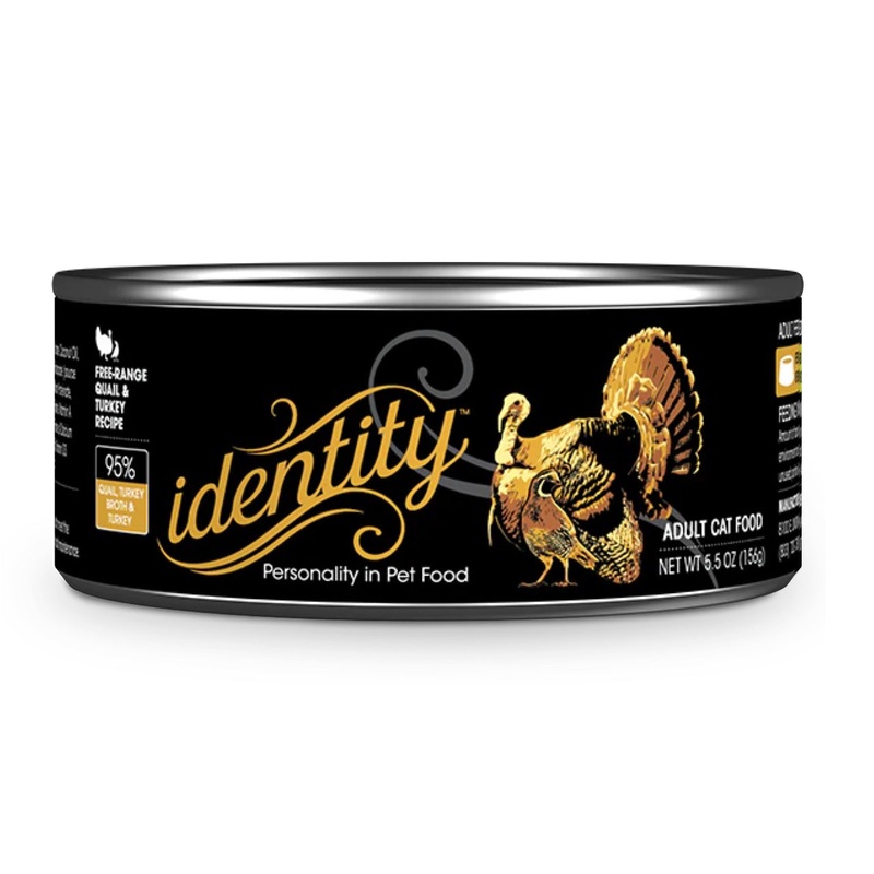 Identity 95% Free-Range Quail, Turkey Broth & Turkey Pate Wet Cat Food 5.5oz