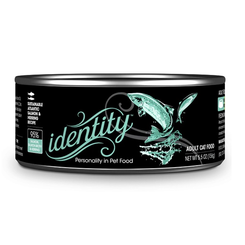 Identity 95% Sustainable Atlantic Salmon, Salmon Broth & Herring Pat Wet Cat Food 5.5oz