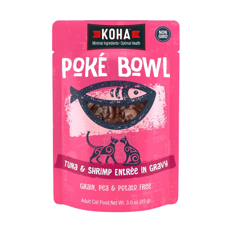 KOHA Poke Bowl Tuna & Shrimp Entree Cat Food Pouch