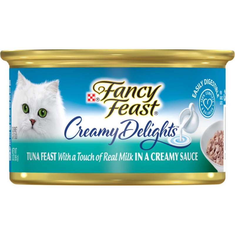 Purina Fancy Feast - All Breeds, Adult Cat Creamy Delights Tuna with a Touch of Real Milk in a Creamy Sauce Canned Cat Food