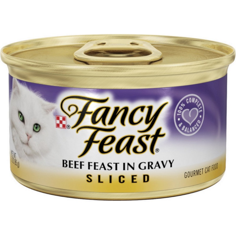 Purina Fancy Feast - All Breeds, Adult Cat Sliced Beef in Gravy Recipe Canned Cat Food