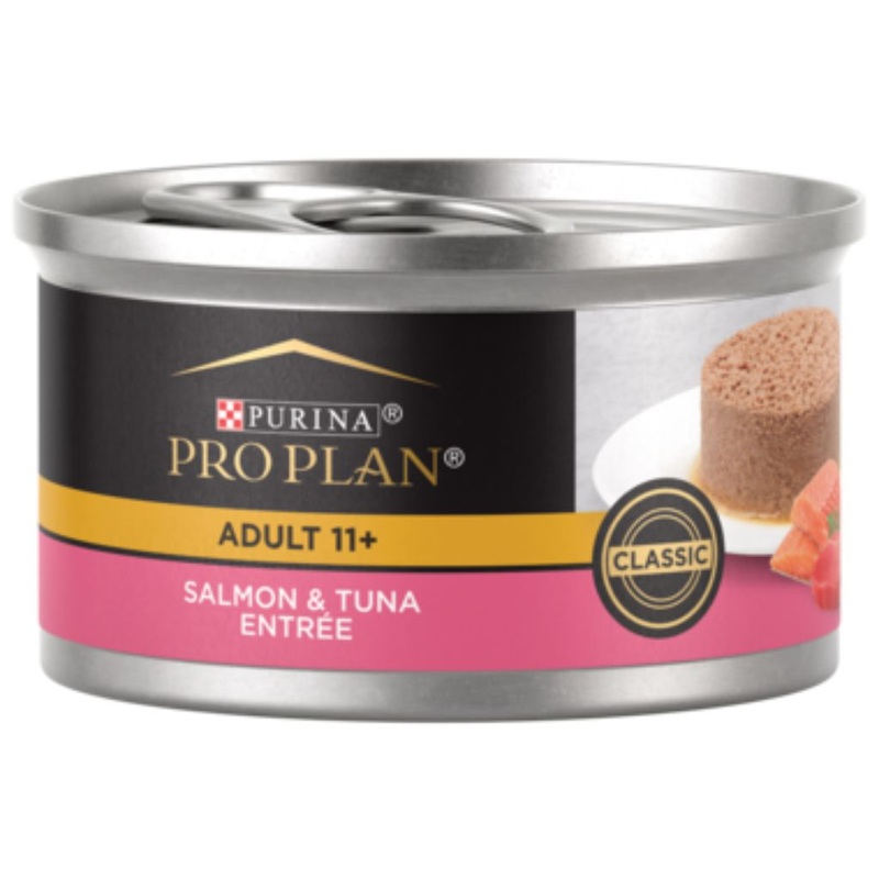 Purina Pro Plan - All Breeds, Senior Cat 11+ Years Old Salmon & Tuna Entre Classic Canned Cat Food