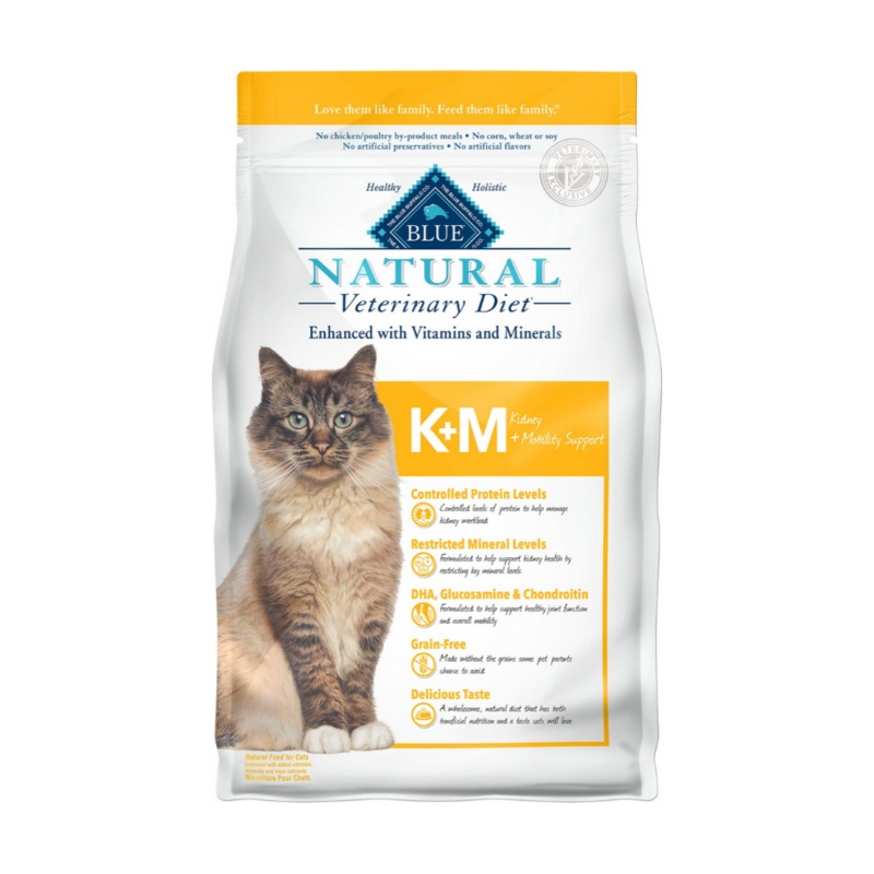 Blue Buffalo BLUE Natural Veterinary Diet - K+M Feline Kidney + Mobility Support Dry Cat Food