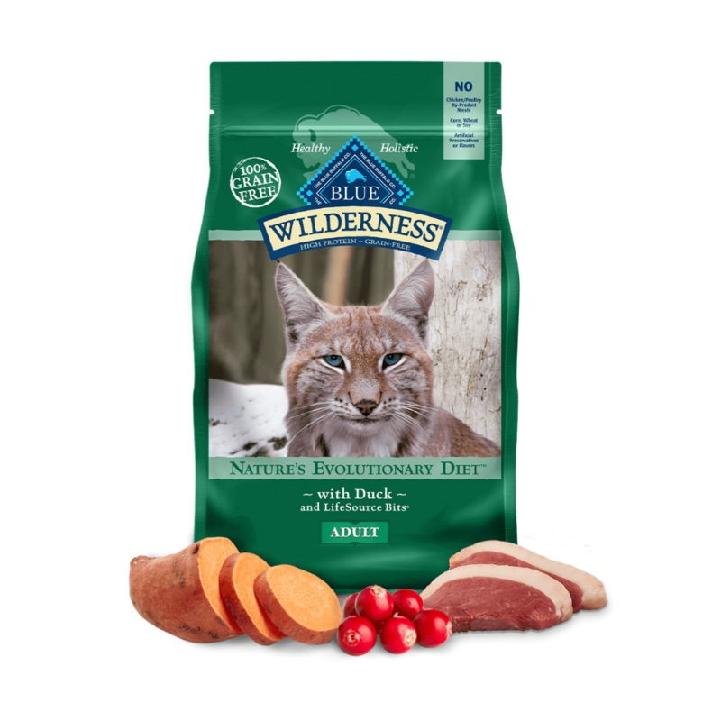 Blue Buffalo Wilderness - All Breeds, Adult Cat Duck Recipe Dry Cat Food