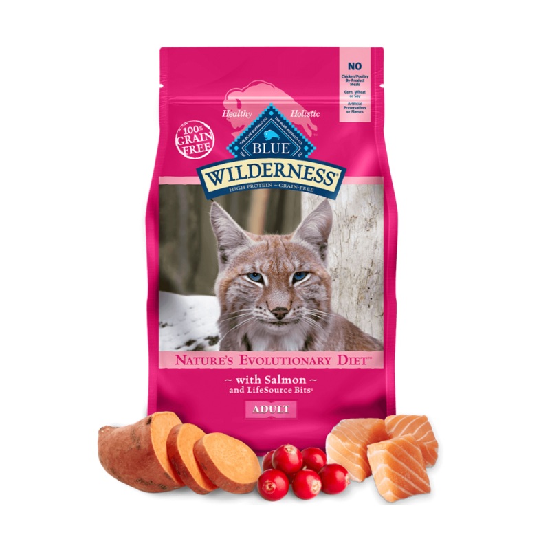 Blue Buffalo Wilderness - All Breeds, Adult Cat Salmon Recipe Dry Cat Food