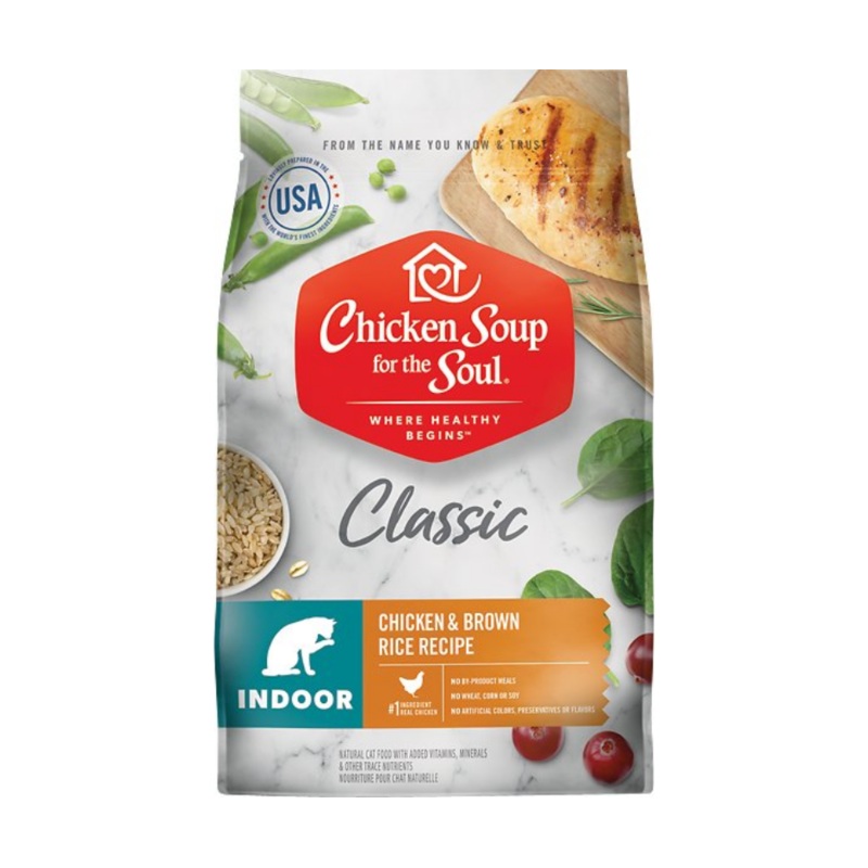 Chicken Soup for the Soul - All Breeds, Indoor Cat Chicken and Brown Rice Recipe Dry Cat Food
