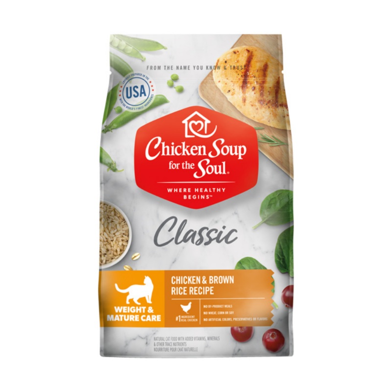 Chicken Soup for the Soul - All Breeds, Overweight Adult, Weight & Mature Care Chicken & Brown Rice Recipe Dry Cat Food