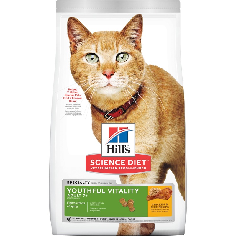 Hill's Science Diet - Youthful Vitality Adult 7+  Dry Cat Food
