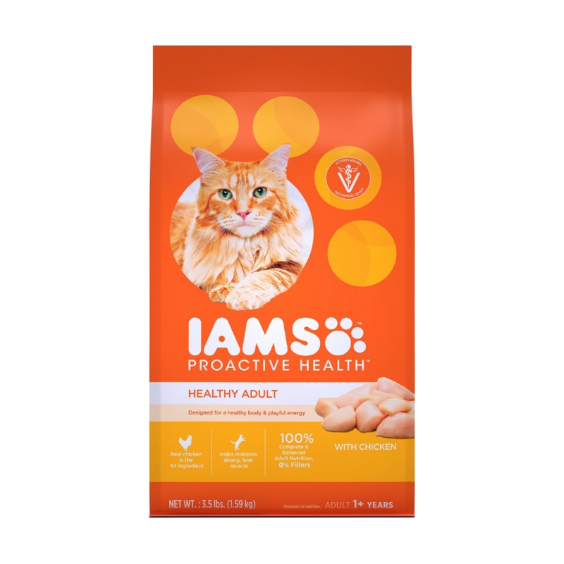Iams Proactive Health - All Breeds, Adult Cat Healthy Adult with Chicken Recipe Dry Cat Food
