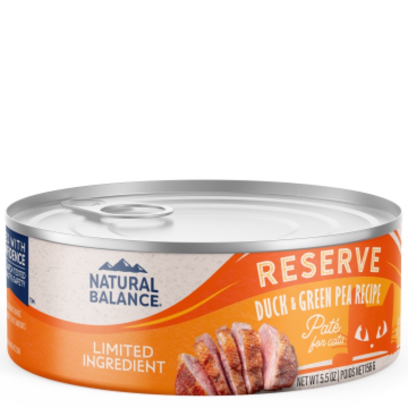 Natural Balance, LID Limited Ingredient Diets - All Breeds, Adult Cat Duck & Green Pea Recipe Canned Cat Food