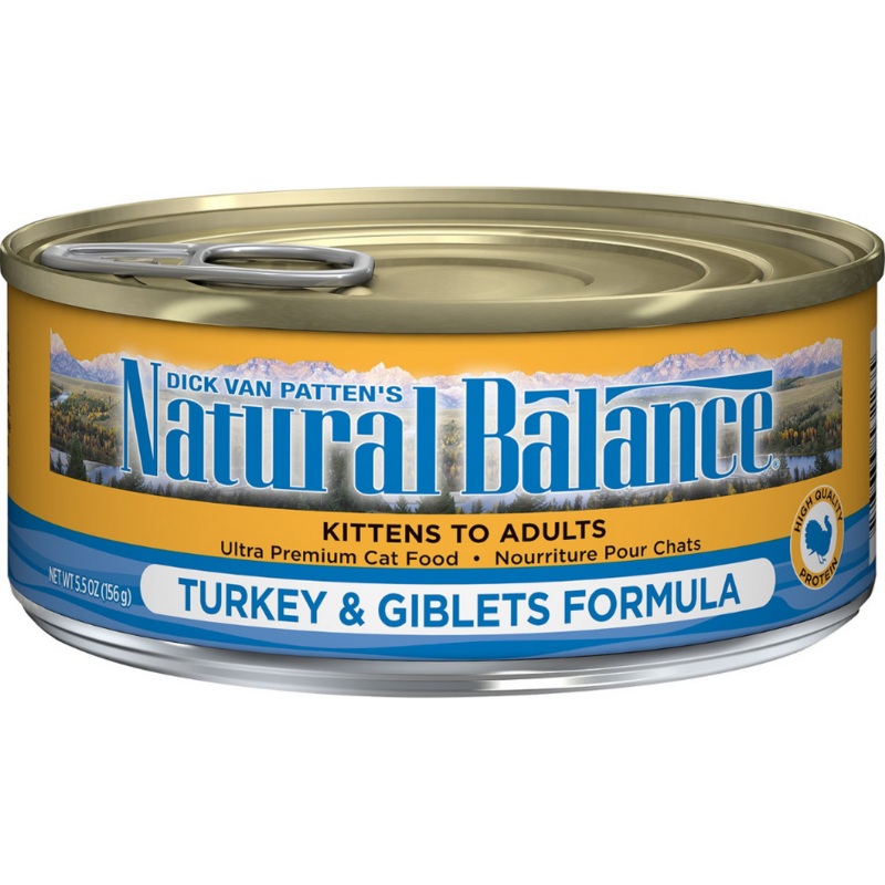Natural Balance, Original Ultra - All Cat Breeds, All Life Stages Turkey & Giblets Recipe Canned Cat Food
