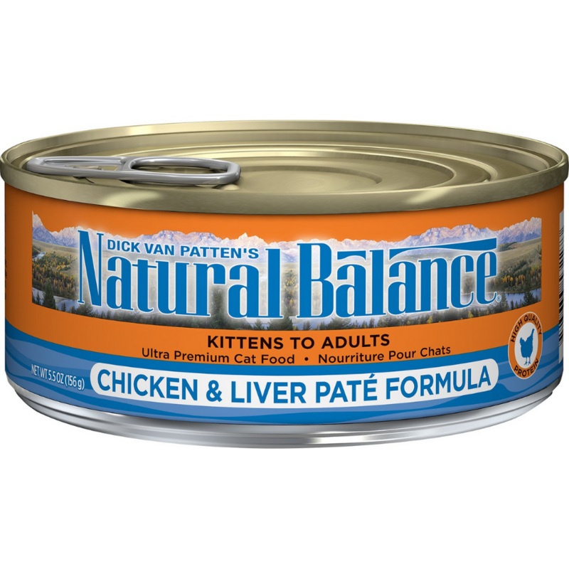 Natural Balance, Original Ultra - All Cat Breeds, All Life Stages Ultra Premium Chicken & Liver Pat Recipe Canned Cat Food