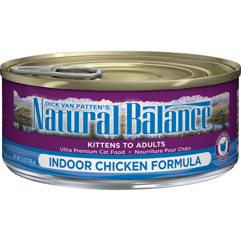 Natural Balance, Original Ultra - Indoor Cat Breeds, All Life Stages Chicken Formula Recipe Canned Cat Food