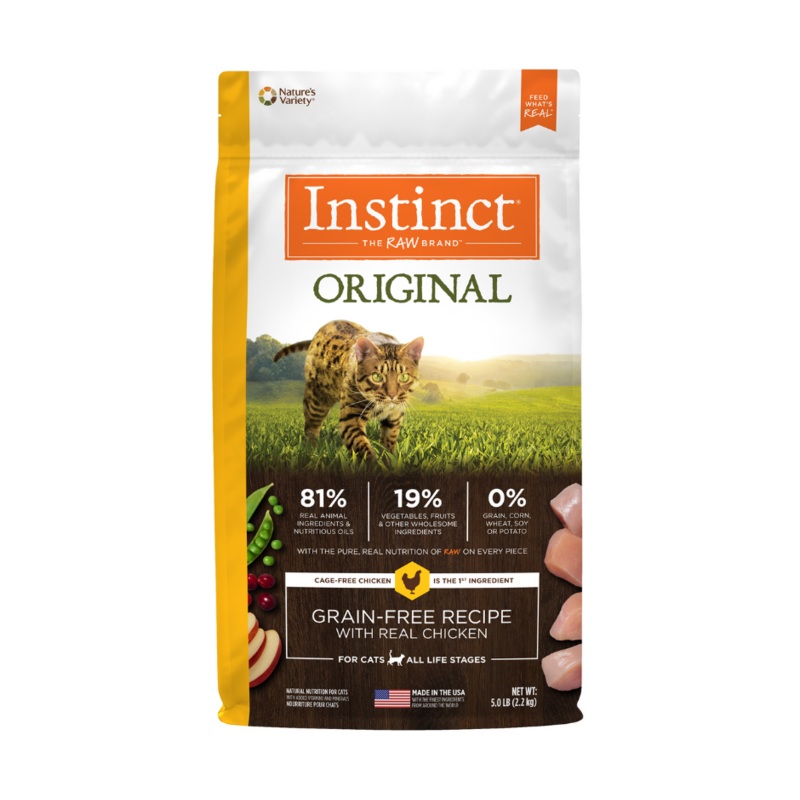 Nature's Variety Instinct - All Cat Breeds, All Life Stages Original Grain-Free, Real Chicken Recipe Dry Cat Food