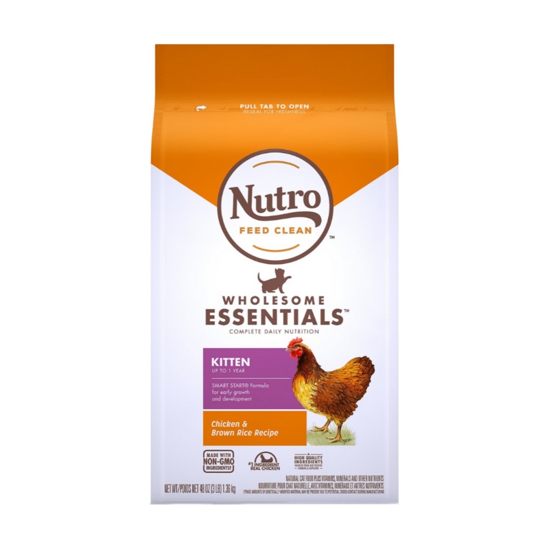Nutro Wholesome Essentials - All Breeds, Kitten Chicken and Brown Rice Recipe Dry Cat Food
