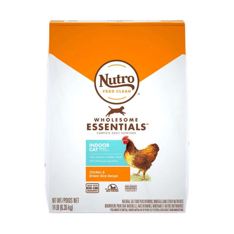 Nutro Wholesome Essentials - Indoor, Adult Cat Chicken and Whole Brown Rice Dry Cat Food