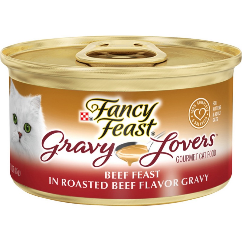 Purina Fancy Feast - All Breeds, Adult Cat  Gravy Lovers Beef in a Roasted Beef Flavor Gravy, Recipe Canned Cat Food