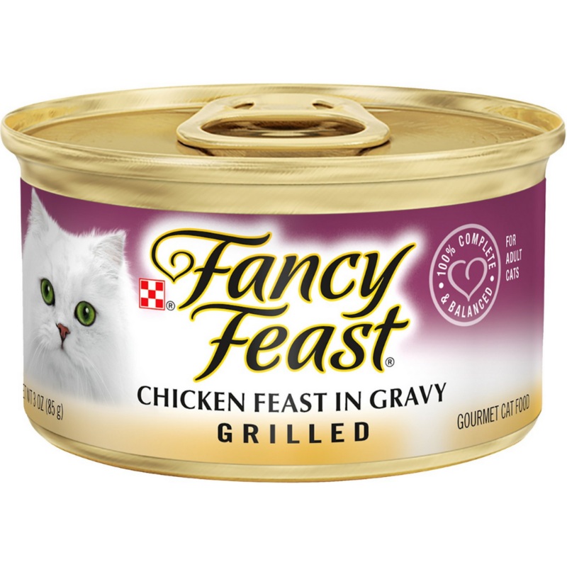 Purina Fancy Feast - All Breeds, Adult Cat Grilled Chicken in Gravy Recipe Canned Cat Food
