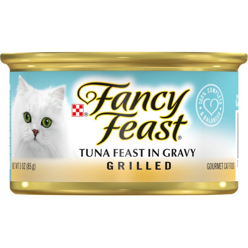 Purina Fancy Feast - All Breeds, Adult Cat Grilled Tuna Gourmet in Gravy Recipe Canned Cat Food