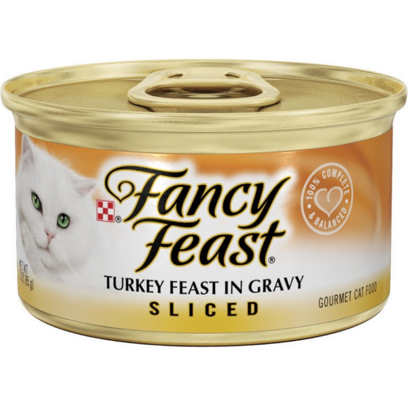 Purina Fancy Feast - All Breeds, Adult Cat Sliced Turkey in Gravy Recipe Canned Cat Food