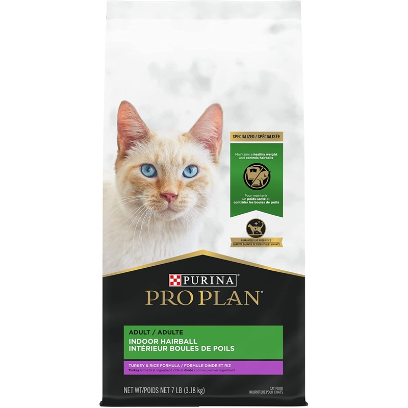 Purina Pro Plan - All Breeds, Adult Indoor Cat Care Turkey & Rice Recipe Dry Cat Food