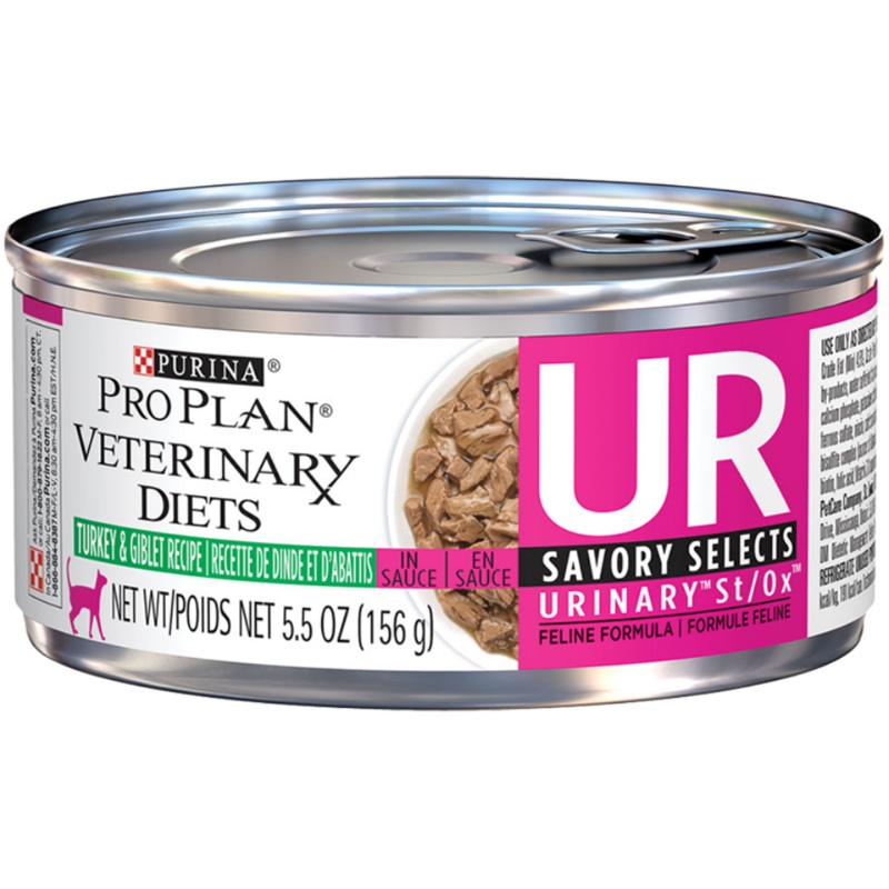 Purina Pro Plan Veterinary Diets - UR Urinary St/Ox Feline - Savory Selects, Turkey & Giblet Recipe in Sauce Canned Cat Food
