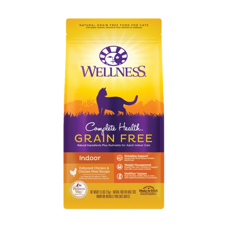Wellness Complete Health - Al Breeds, Adult Cat Grain Free Deboned Chicken & Chicken Meal Recipe Dry Cat Food