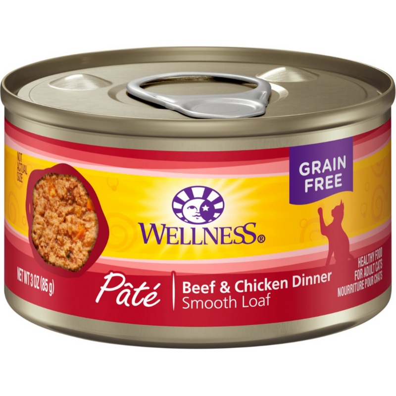 Wellness Complete Health Pt - All Cat Breeds, Adult Cat Beef & Chicken Recipe Canned Cat Food