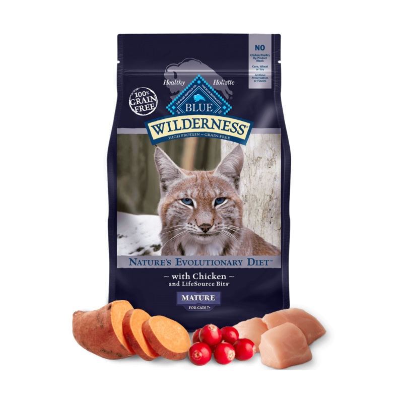 Blue Buffalo Wilderness - All Breeds, Mature Cat Chicken Recipe Dry Cat Food