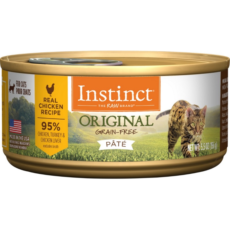 Nature's Variety, Instinct - All Breeds, Adult Cat Original Grain Free, Real Chicken Recipe Canned Cat Food