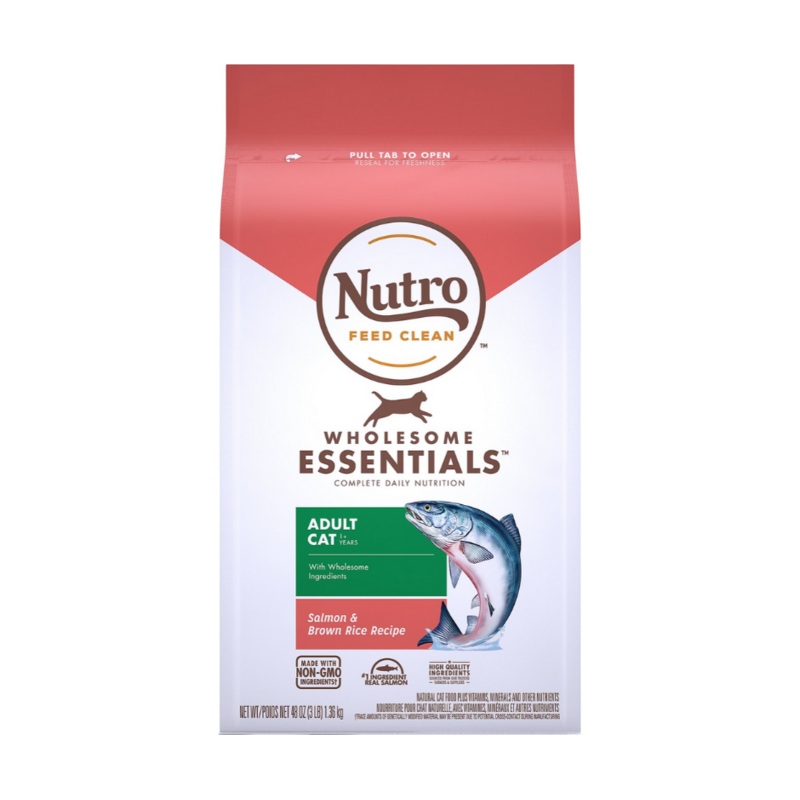Nutro Wholesome Essentials - All Breeds, Adult Cat Salmon and Whole Brown Rice Recipe Dry Cat Food