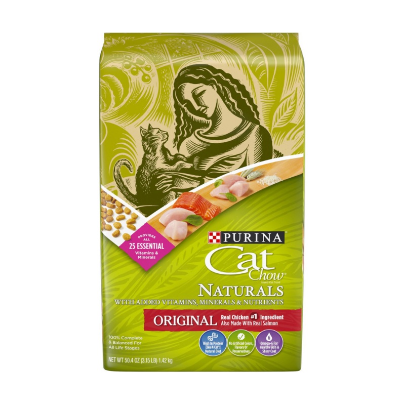 Purina Cat Chow Naturals - All Breeds, Indoor Cat Chicken and Turkey with added vitamins, minerals and nutrients Recipe Dry Cat Food