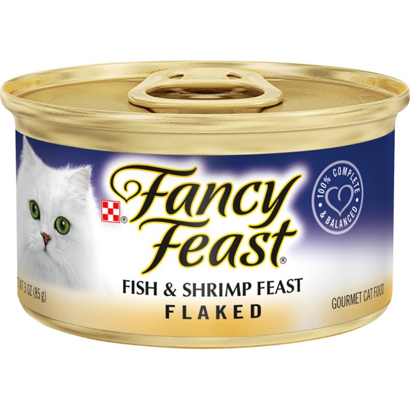 Purina Fancy Feast - All Breeds, Adult Cat Flaked Fish & Shrimp Recipe Canned Cat Food