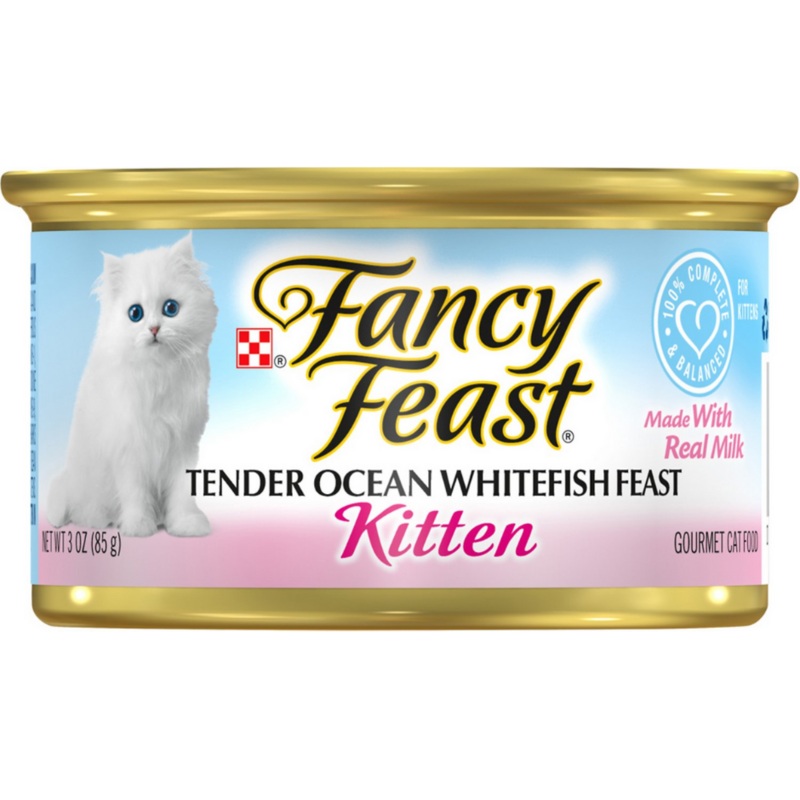 Purina Fancy Feast - All Breeds, Kitten Classic Pat Tender Ocean Whitefish Feast Recipe Canned Cat Food