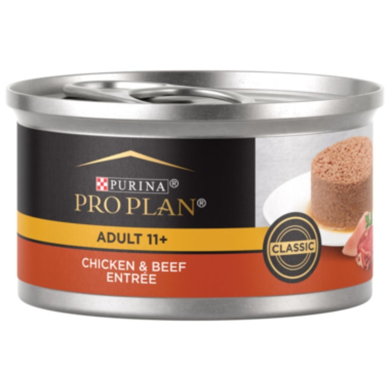 Purina Pro Plan - All Breeds, Senior Cat 11+ Years Old Chicken & Beef Entre Classic Canned Cat Food