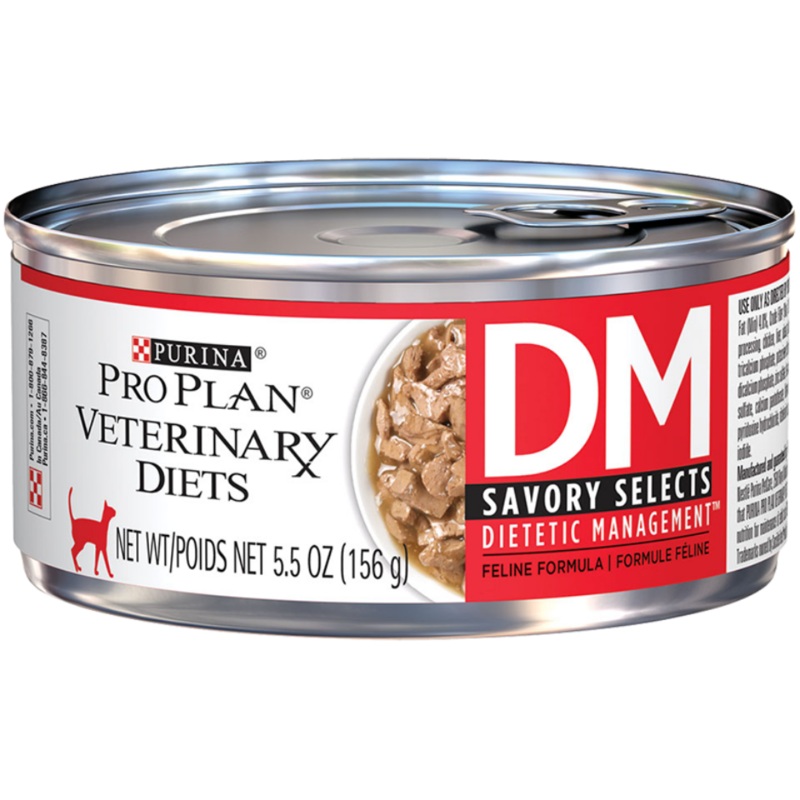 Purina Pro Plan Veterinary Diets - DM Dietetic Management Feline Savory Selects Formula in Gravy Canned Cat Food