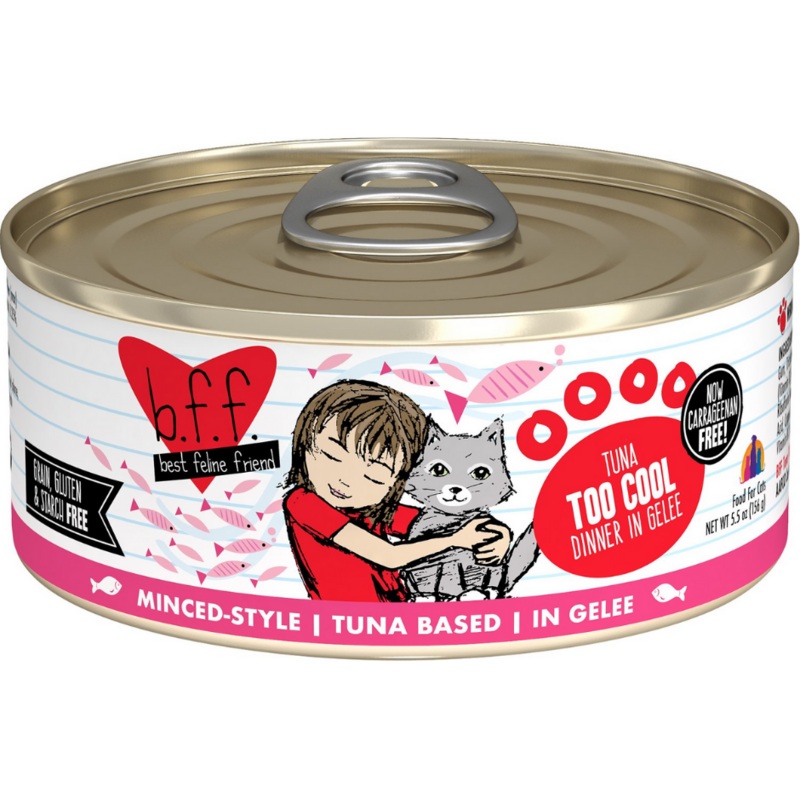 Weruva BFF, Too Cool - All Cat Breeds, All Life Stages Tuna Dinner in Gelee Canned Cat Food