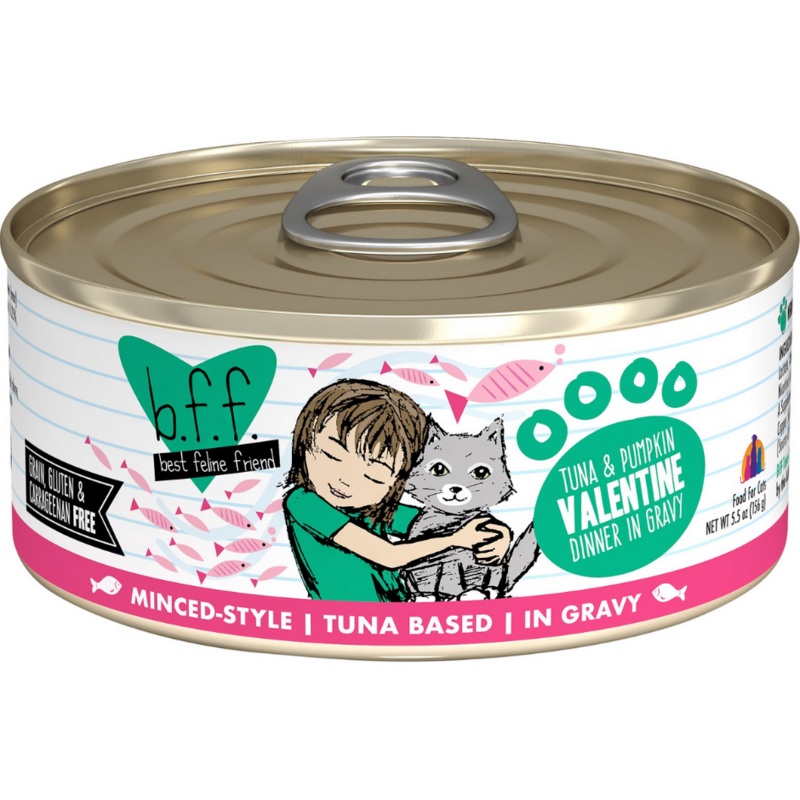 Weruva BFF, Valentine - All Cat Breeds, All Life Stages Tuna & Pumpkin Dinner in Gravy Canned Cat Food
